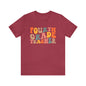 Colorful Groovy Retro "Fourth Grade Teacher  Tee