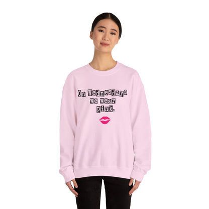 On Wednesdays We Wear Pink Unisex Heavy Blend™ Crewneck Sweatshirt