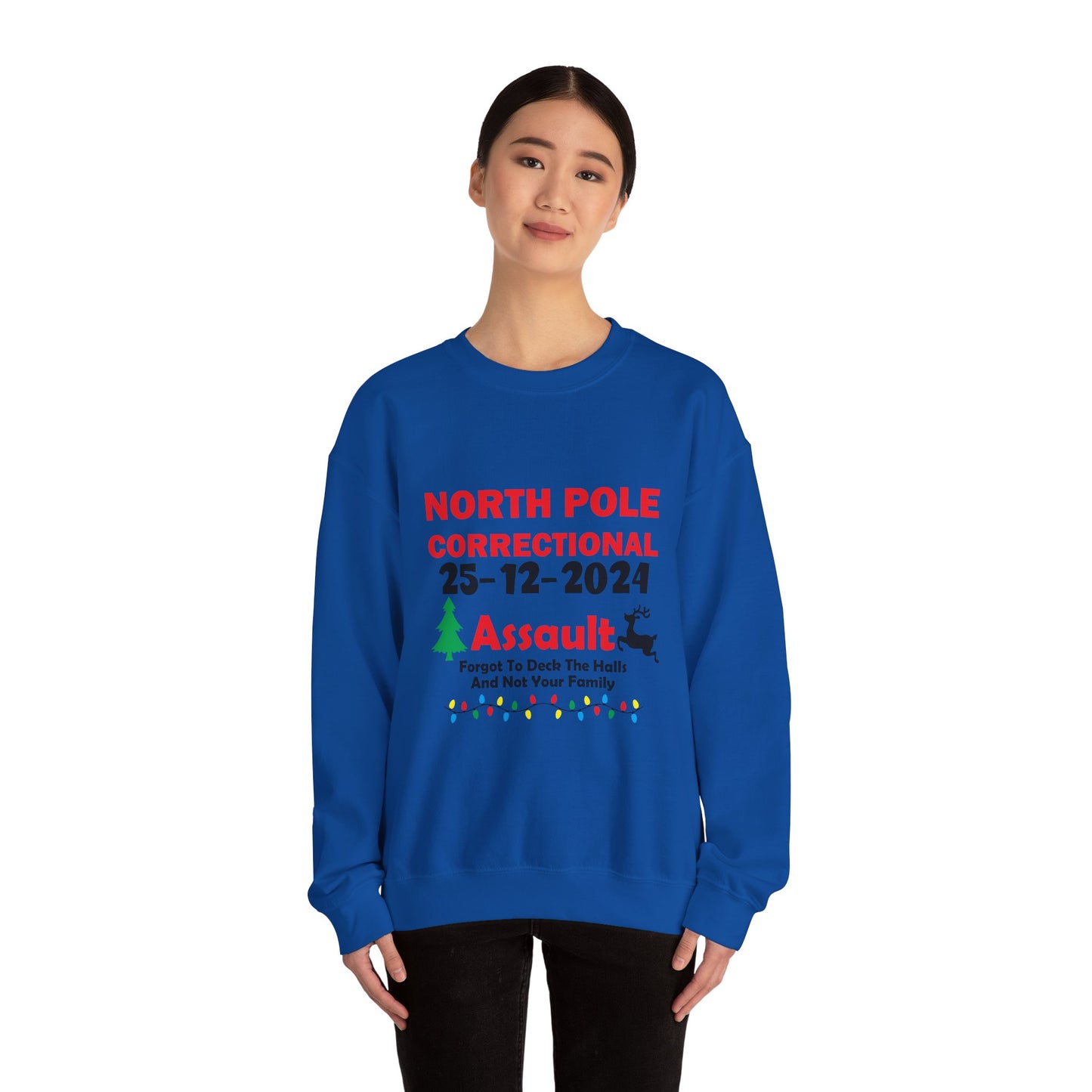 "North Pole Correctional Assault-Crewneck Sweatshirt