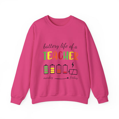 Battery Life of a Teacher Unisex Heavy Blend™ Crewneck Sweatshirt