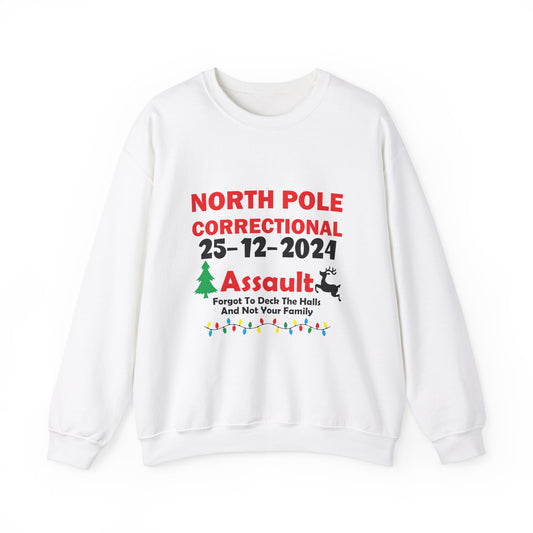 "North Pole Correctional Assault-Crewneck Sweatshirt