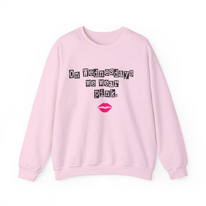 On Wednesdays We Wear Pink Unisex Heavy Blend™ Crewneck Sweatshirt