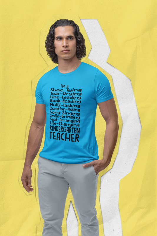 Life of a Kindergarten Teacher" Unisex Jersey Tee