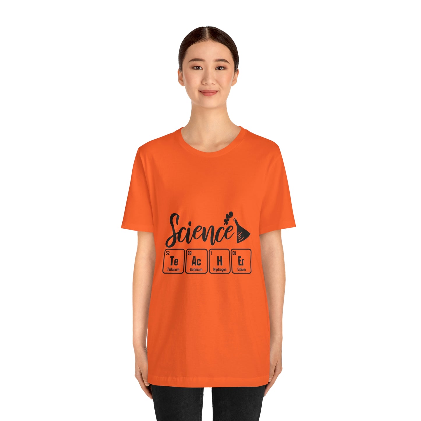 "Science Teacher" periodic table Unisex Jersey Short Sleeve Tee