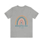 Retro rainbow "It's a beautiful day to learn" Unisex Tee