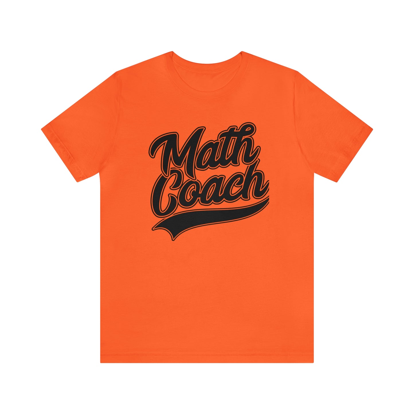 Math Coach School Swoosh Black Print Tee with Apple Logo