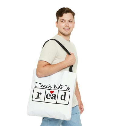 "I teach kids to read" & "Educational Rockstar" Tote Bag