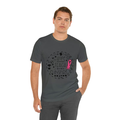 Hope, Teach, & Inspire Breast Cancer Ribbon t-shirt