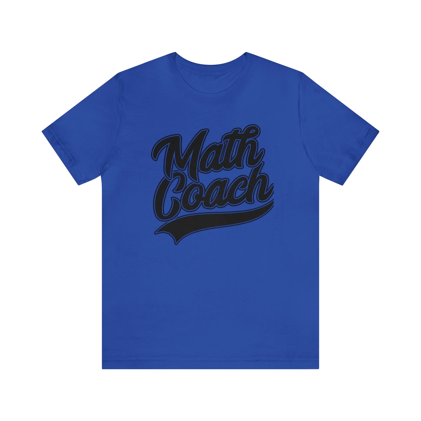 Math Coach School Swoosh Black Print Tee with Apple Logo