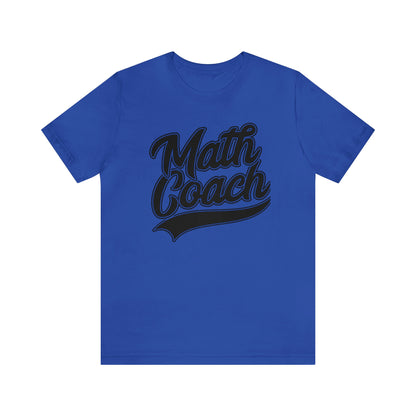 Math Coach School Swoosh Black Print Tee with Apple Logo