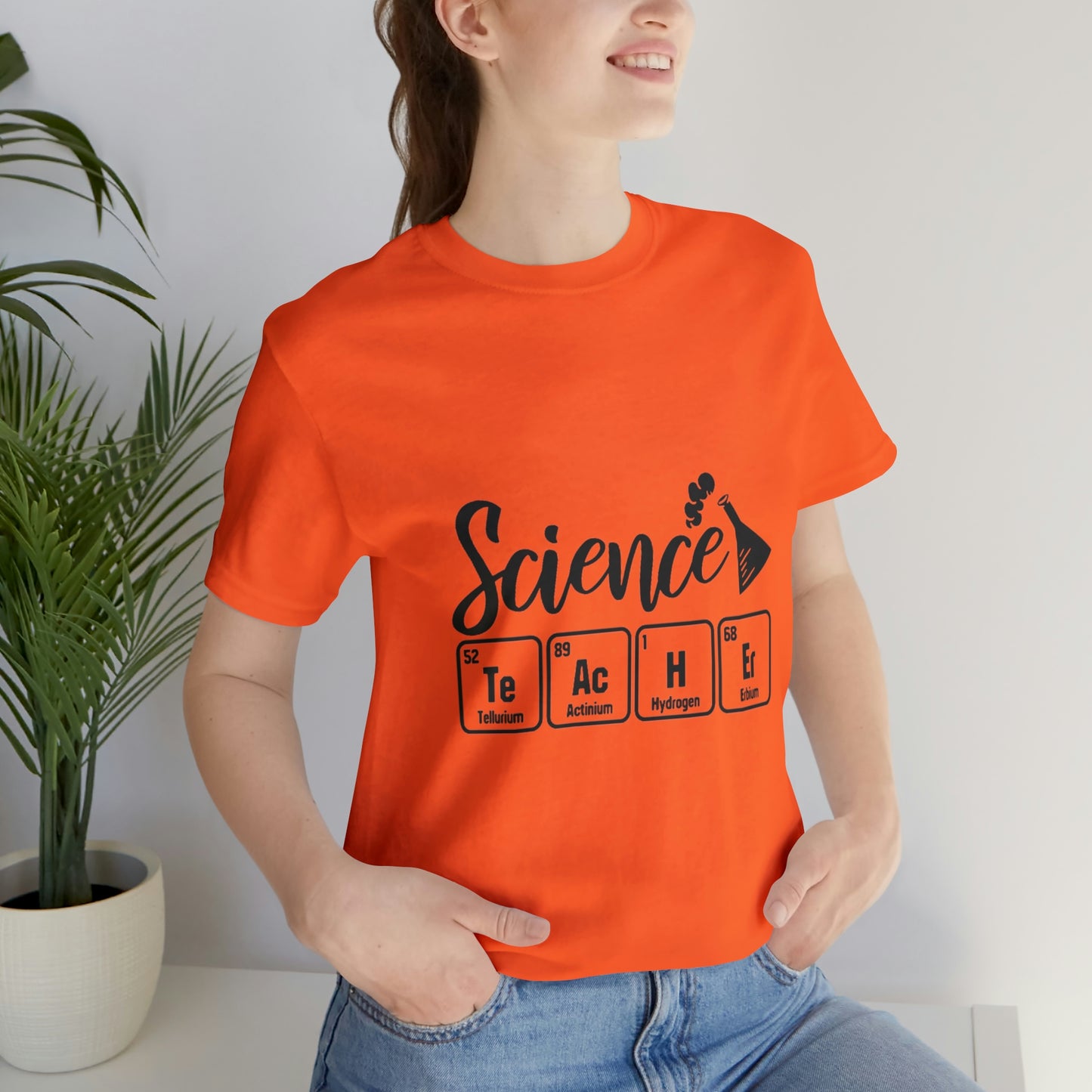 "Science Teacher" periodic table Unisex Jersey Short Sleeve Tee