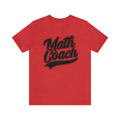 Math Coach School Swoosh Black Print Tee with Apple Logo