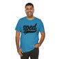 SPED Level School Swoosh Black Print Tee with Apple Logo