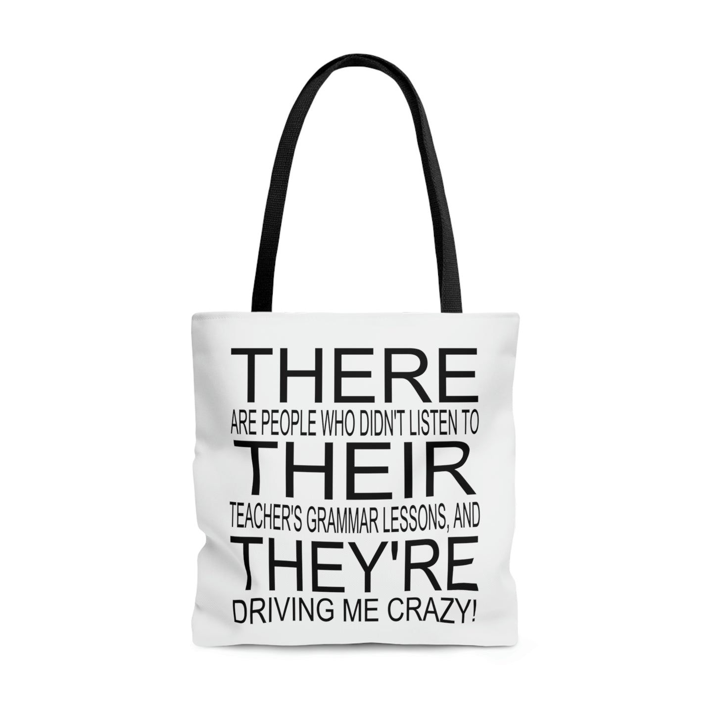 "There, Their, They're" tote bag