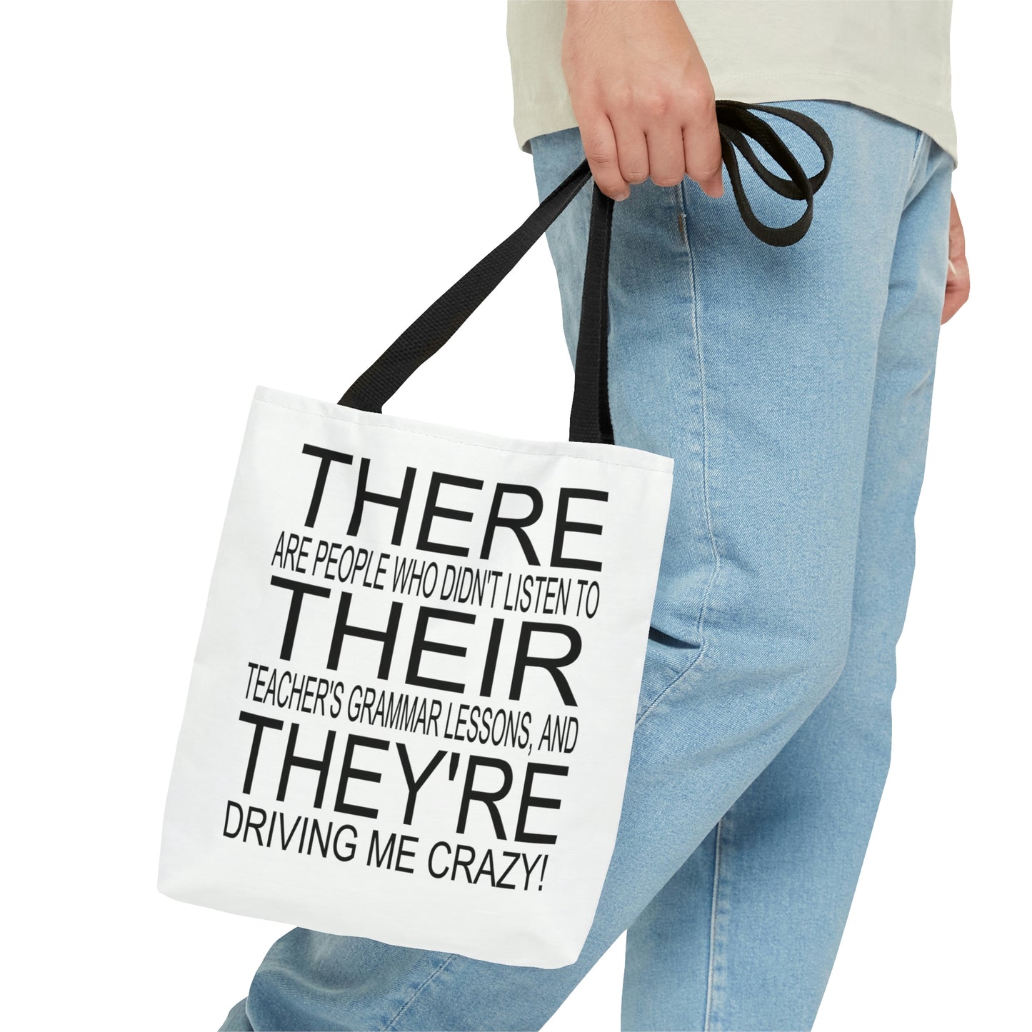 "There, Their, They're" tote bag