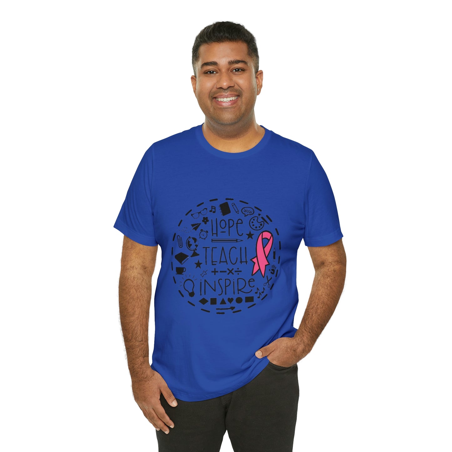 Hope, Teach, & Inspire Breast Cancer Ribbon t-shirt