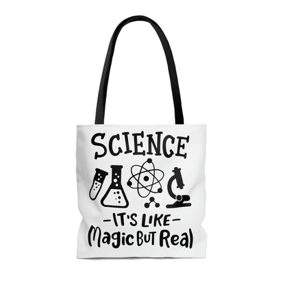 "Never trust an atom, they make everything up &  Science, It's like magic, but real Tote Bag