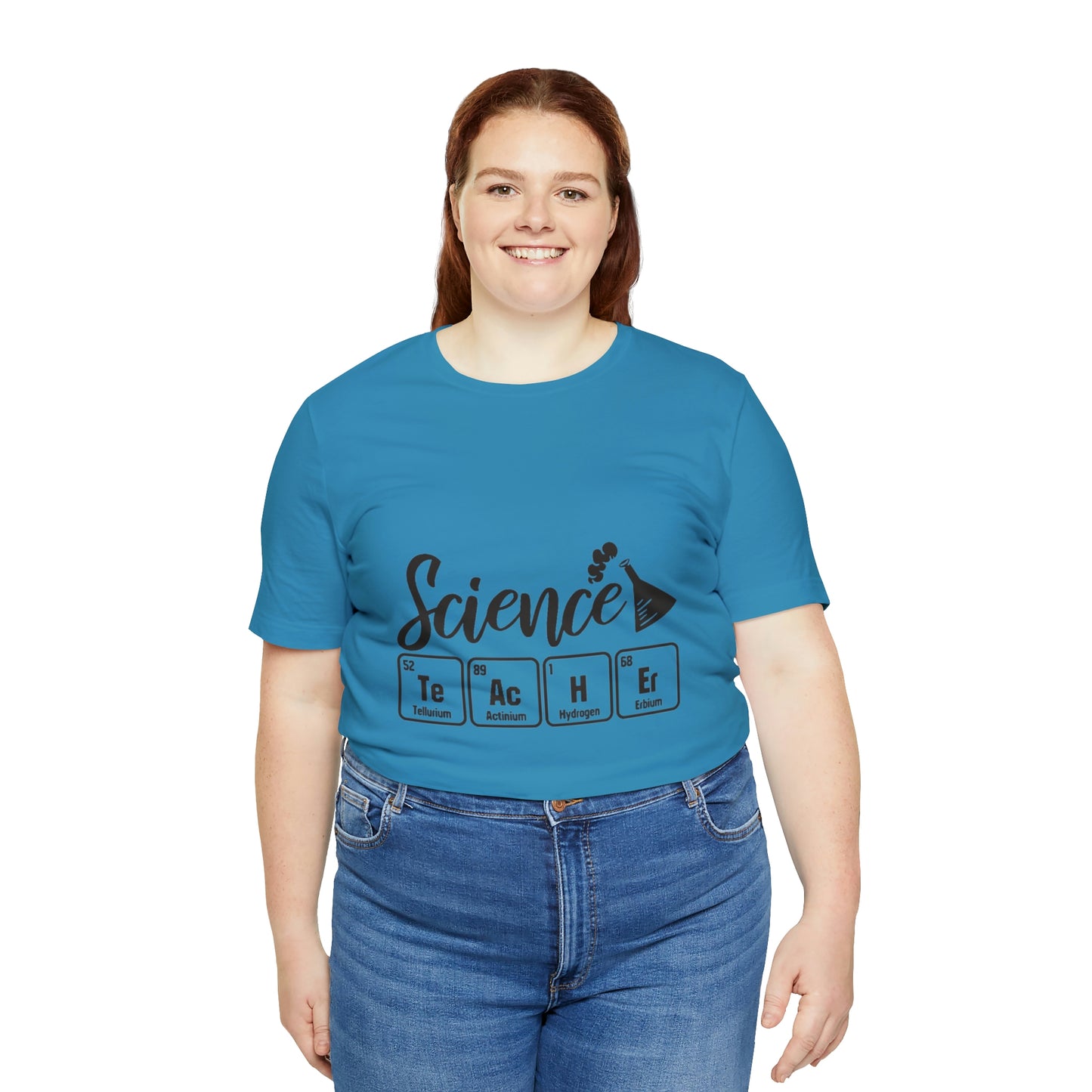 "Science Teacher" periodic table Unisex Jersey Short Sleeve Tee