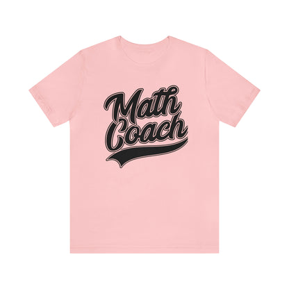 Math Coach School Swoosh Black Print Tee with Apple Logo