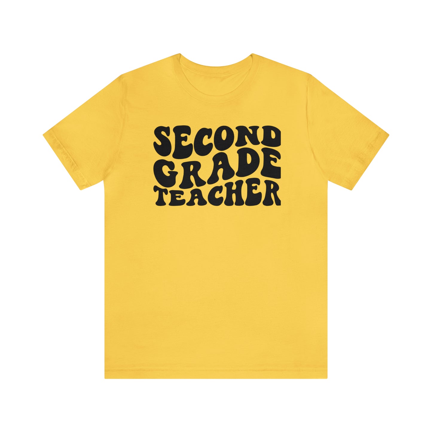 Black Groovy Retro Second Grade Teacher