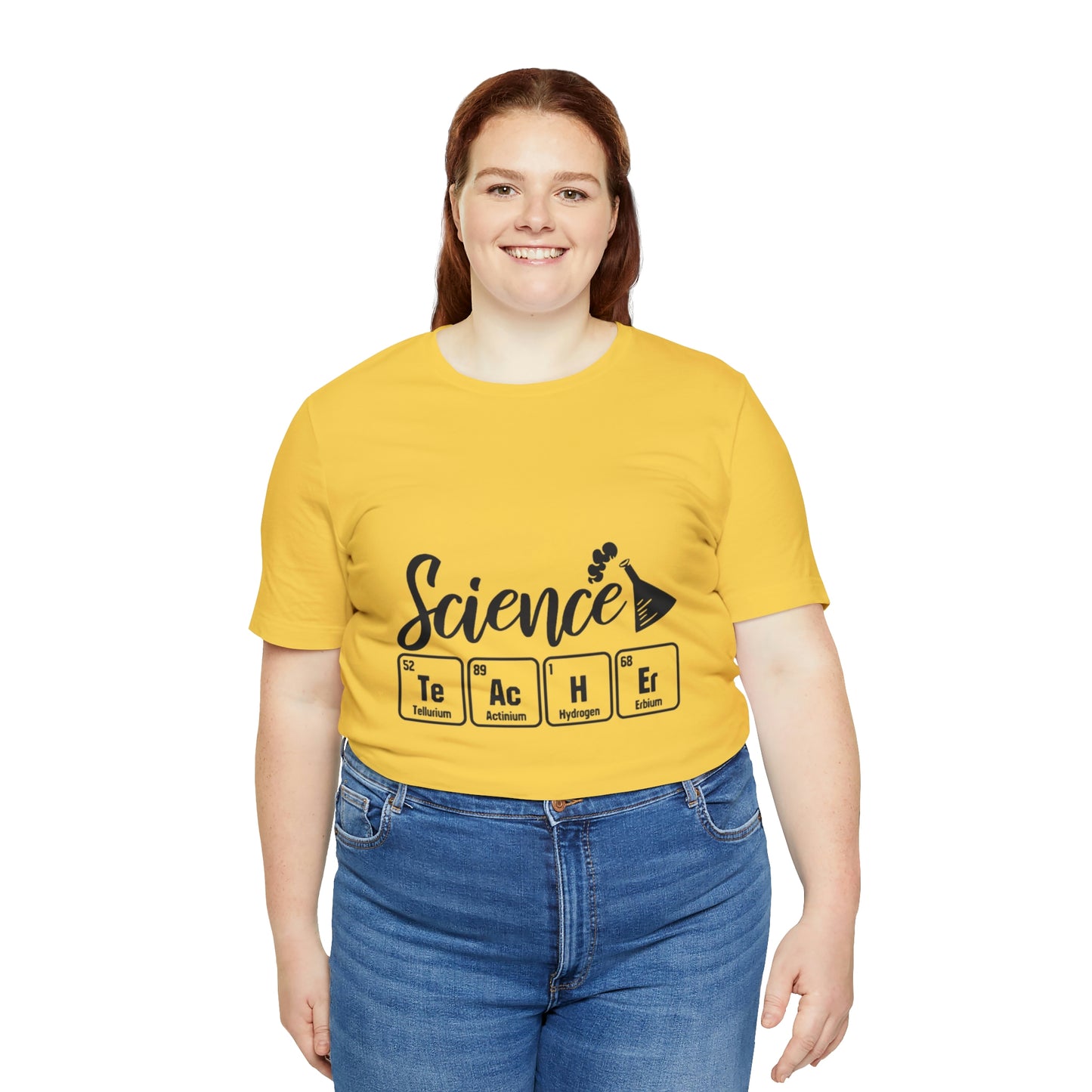 "Science Teacher" periodic table Unisex Jersey Short Sleeve Tee