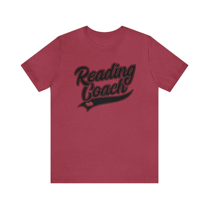 Reading Coach School Swoosh Black Print Tee with Apple Logo