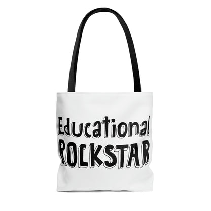 "I teach kids to read" & "Educational Rockstar" Tote Bag