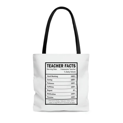 Teacher Facts Tote Bag