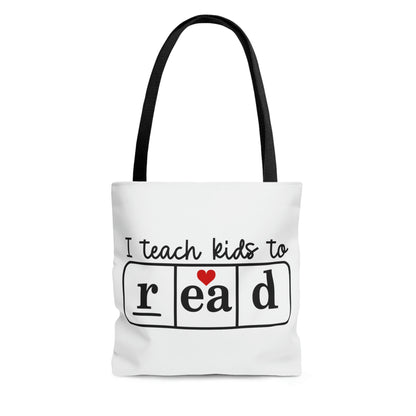 "I teach kids to read" & "Educational Rockstar" Tote Bag