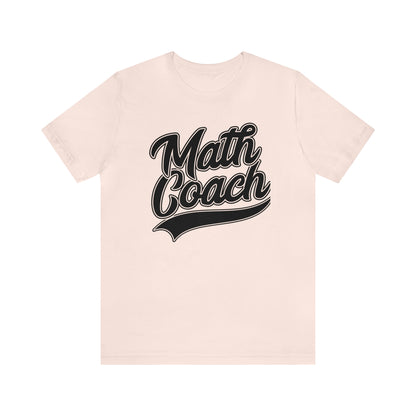 Math Coach School Swoosh Black Print Tee with Apple Logo