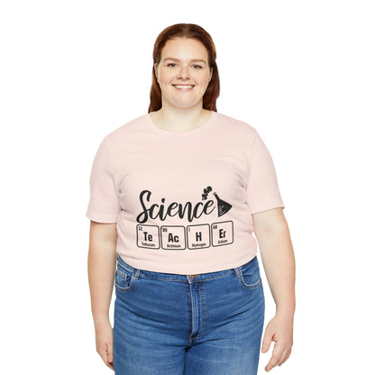 "Science Teacher" periodic table Unisex Jersey Short Sleeve Tee