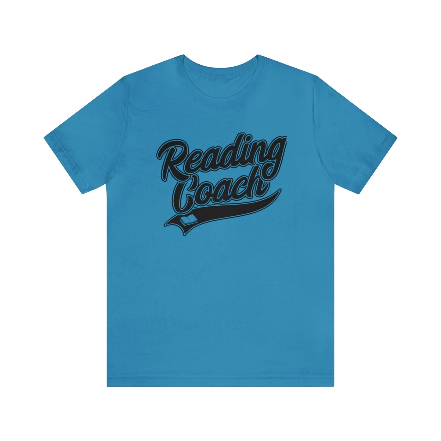 Reading Coach School Swoosh Black Print Tee with Apple Logo