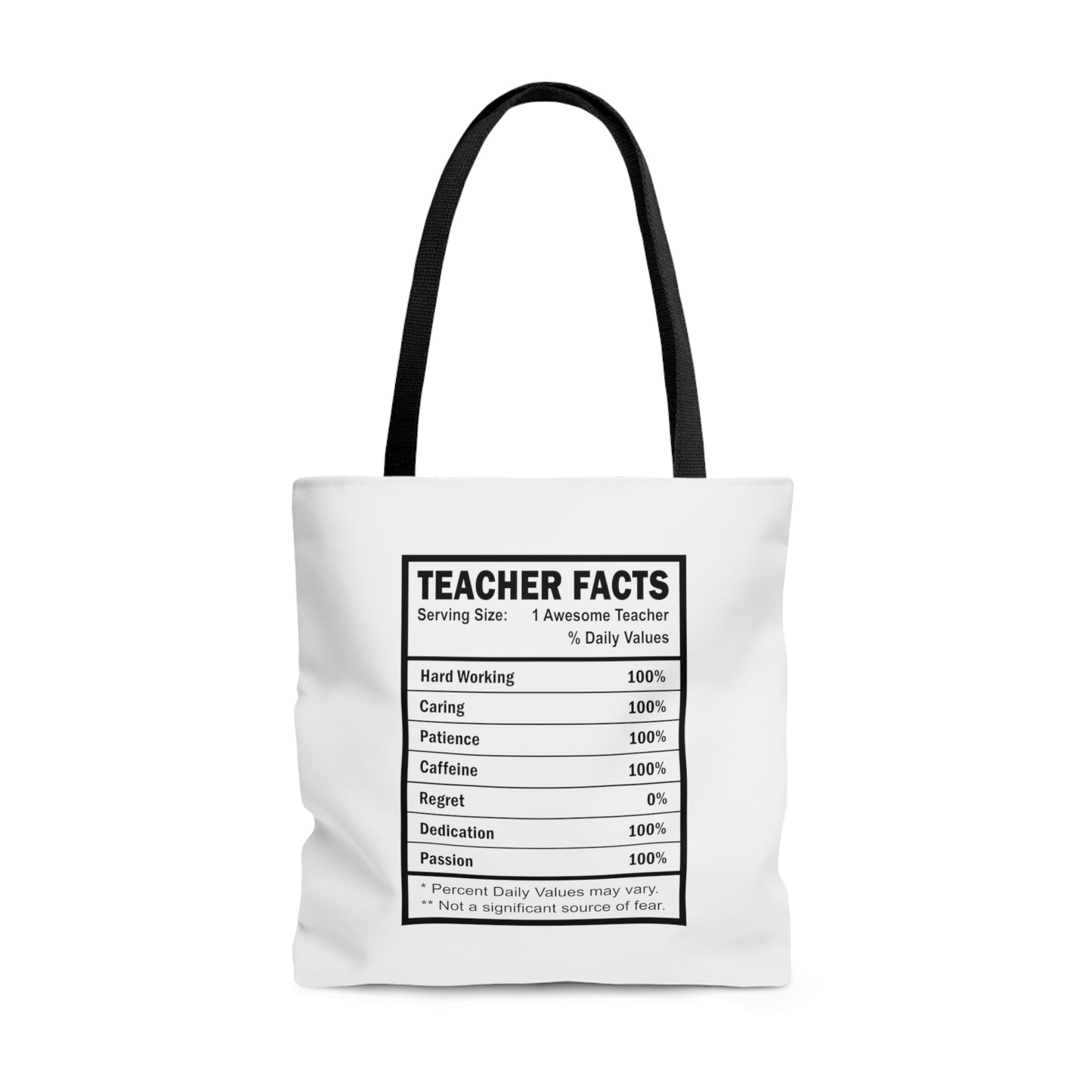 Teacher Facts Tote Bag