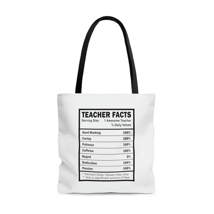 Teacher Facts Tote Bag